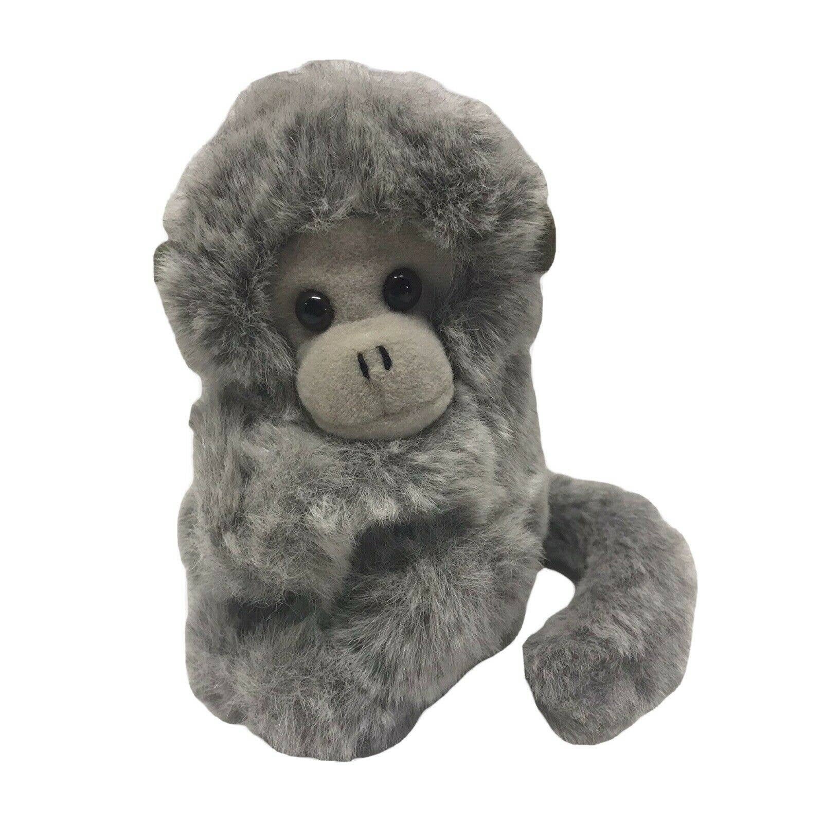 gray stuffed monkey
