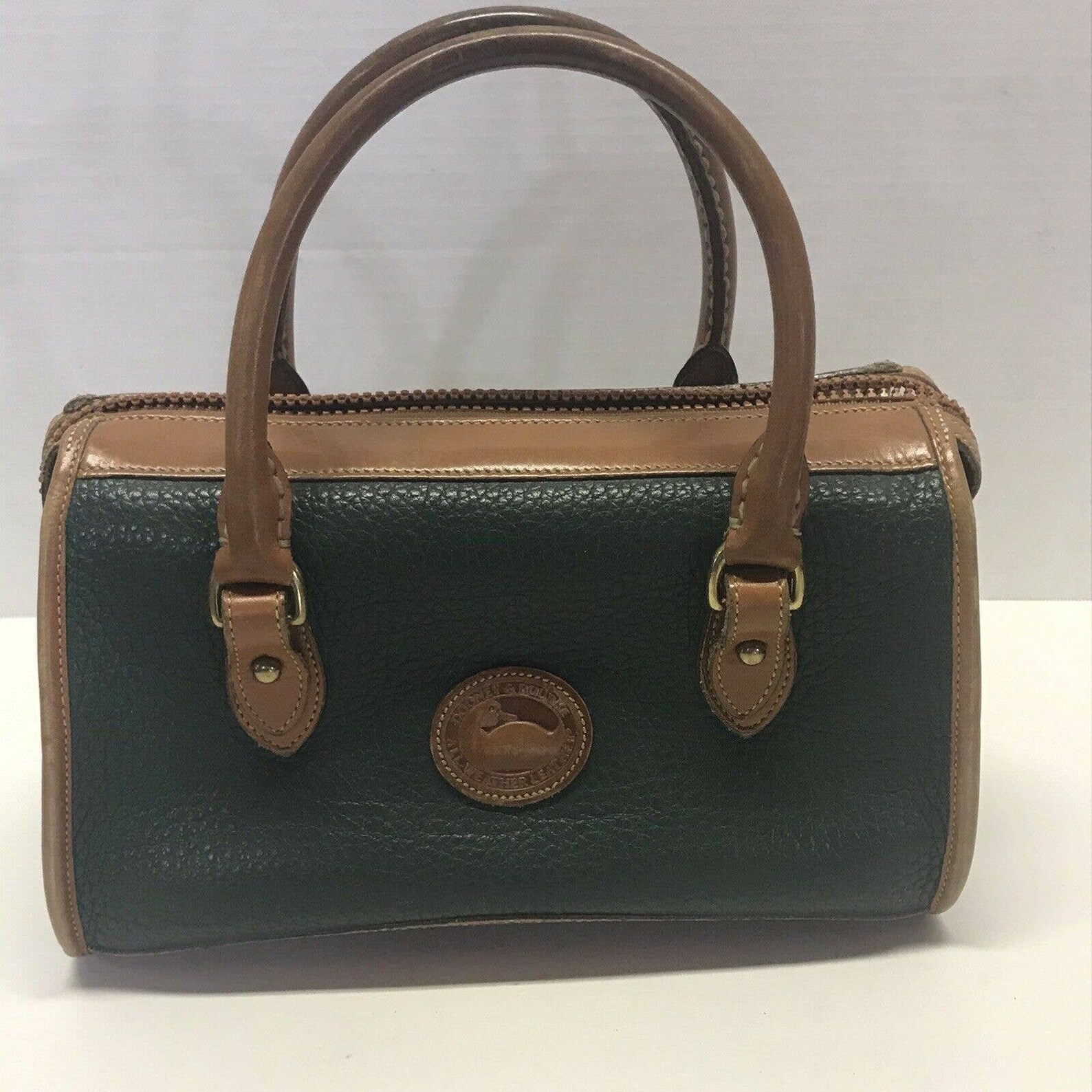 Vintage Dooney and Bourke green leather doctors bag handbag Etsy