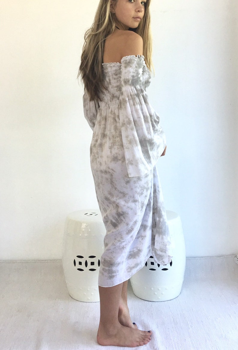 Dress Midi Vacation dress Boho Off the Shoulder