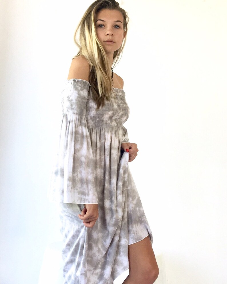 Dress Midi Vacation dress Boho Off the Shoulder