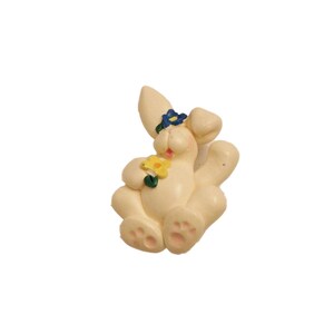 Vintage Cynda Rabbit Brooch With Floral Accents