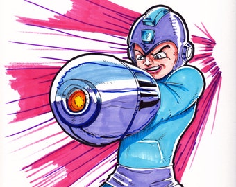 Mega Man Original full color drawing