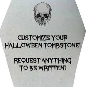 Customized Halloween Tombstone with Faux Stone Texture l Halloween Graveyard Decor  l Personalized Tombstones | Halloween Decor and Parties