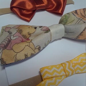 Monthly Bow Subscription. Fabric, Knotted, or Ribbon Bows on Nylon Headband, Different every Month, Free Shipping Infant, Toddler, Youth image 6