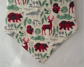 Buffalo Plaid Woodland Infant/ Toddler Bandana Bib