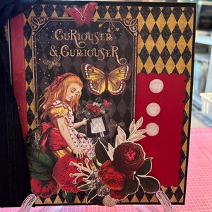 Curiouser And Curiouser Alice in Wonderland scrapbook album