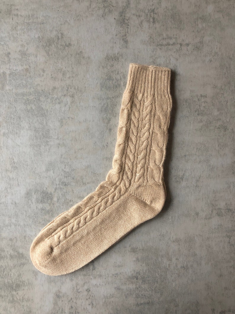 Pure Cashmere Knitted Long Socks