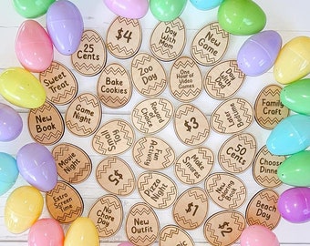 Egg Tokens | Easter Basket Gifts | Family Tokens | Easter Egg Reward Tokens | Kids Chore Tokens | Good Behavior Tokens | Reward Jar Tokens