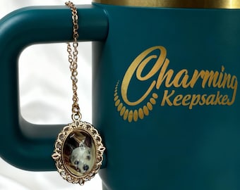 Mini Custom Photo Charm - Tumblers & Mugs to Attach to Handles – Personalized Gift for Pet Lovers-Friends-Memorial