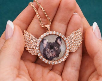 Custom Bling 25mm Custom Photo Charm Pendant Medallion, Dog & Cat Lovers, Pets, Sympathy Gift