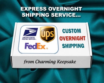Expedited OVER NIGHT Shipping via UPS, FedEx,  Priority Express Mail, delivery, 1 or 2 day delivery, Domestic U.S. Shipment Only