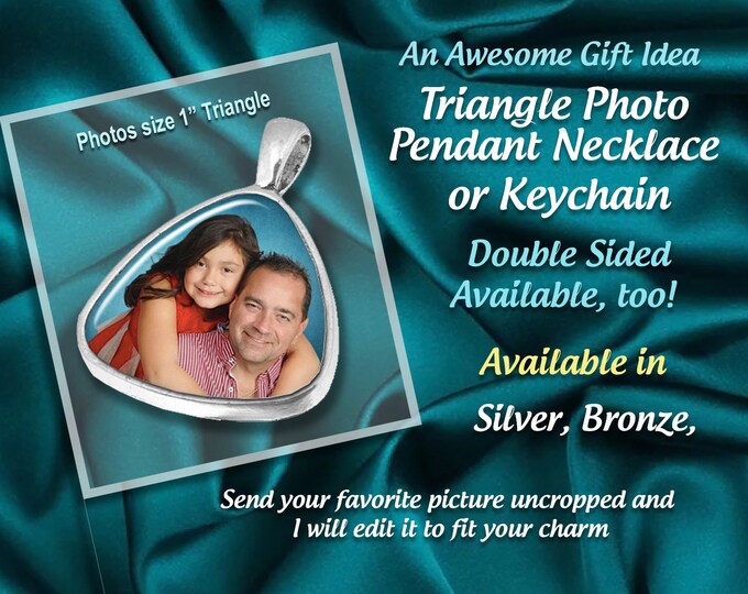 Your Picture or Quote, Custom Double Sided,Gifts for Family & Friends, Photo Pendant or Keychain ,  In loving Memory, Sympathy-Memorial Gift