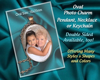 Mother's Day Gifts, Custom Made with Your Photo, Double Sided Available, Grandma, Wife, Mother Photo Pendant or Keychain, In loving Memory