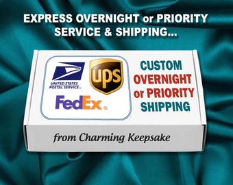 Express Overnight or 2-Day Priority Rush Service & Shipping – Fast Order Upgrade