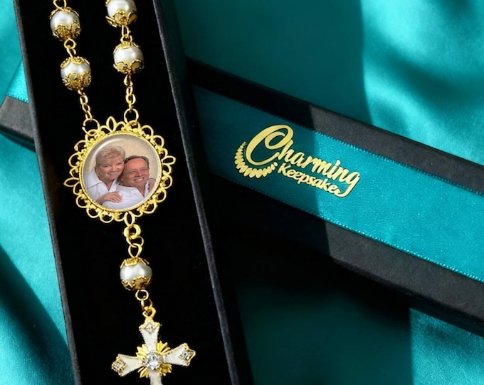 Custom Photo Memorial Rosaries, 1 Decade Rosary or Full Rosaries with your picture for Travel, Rearview Mirror in Auto, Car, Truck or Purse