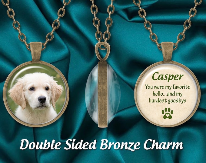 Personalized Pet Dogs Cats Photo Pendant or Keychain , Your Picture, Double Sided, In loving Memory, Remembrance Sympathy-Memorial Gift