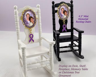Mini Rocking Chair – A Personalized Photo Ornament & Keepsake Alzheimer’s Awareness Collection