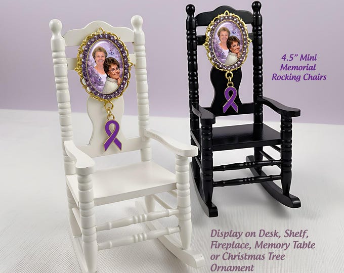 Mini Rocking Chair – A Personalized Photo Ornament & Keepsake Alzheimer’s Awareness Collection