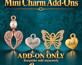 Mini Charm Add-Ons for Photo Keepsakes, Bouquet Charms & Memorial Kilt Pins