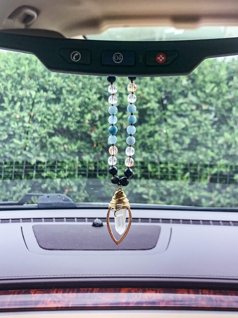PROTECTION Mala Car Charm Crystal Car Hanging Yoga Car Gift Etsy