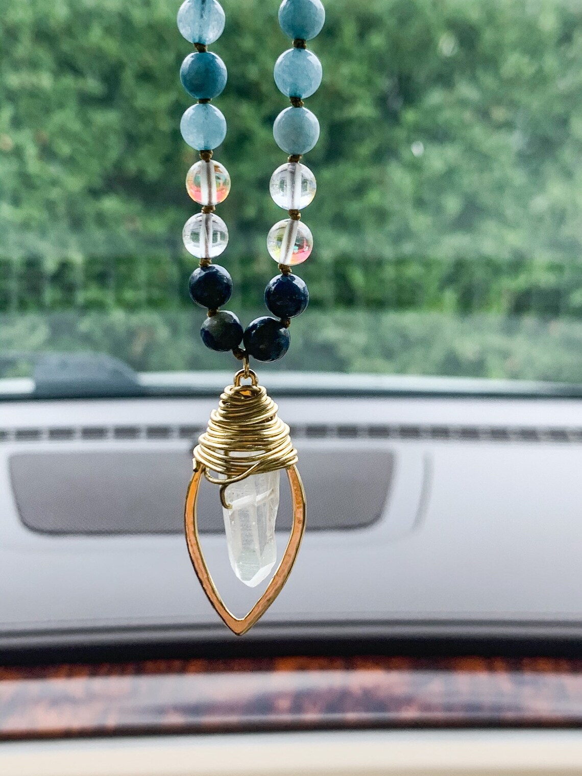 PROTECTION Mala Car Charm Crystal Car Hanging Yoga Car Gift | Etsy Crystals To Hang In Car For Protection