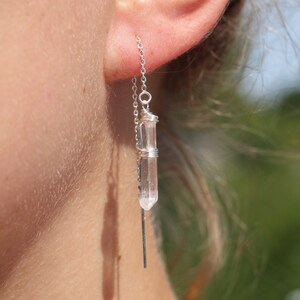 Quartz point earrings sale