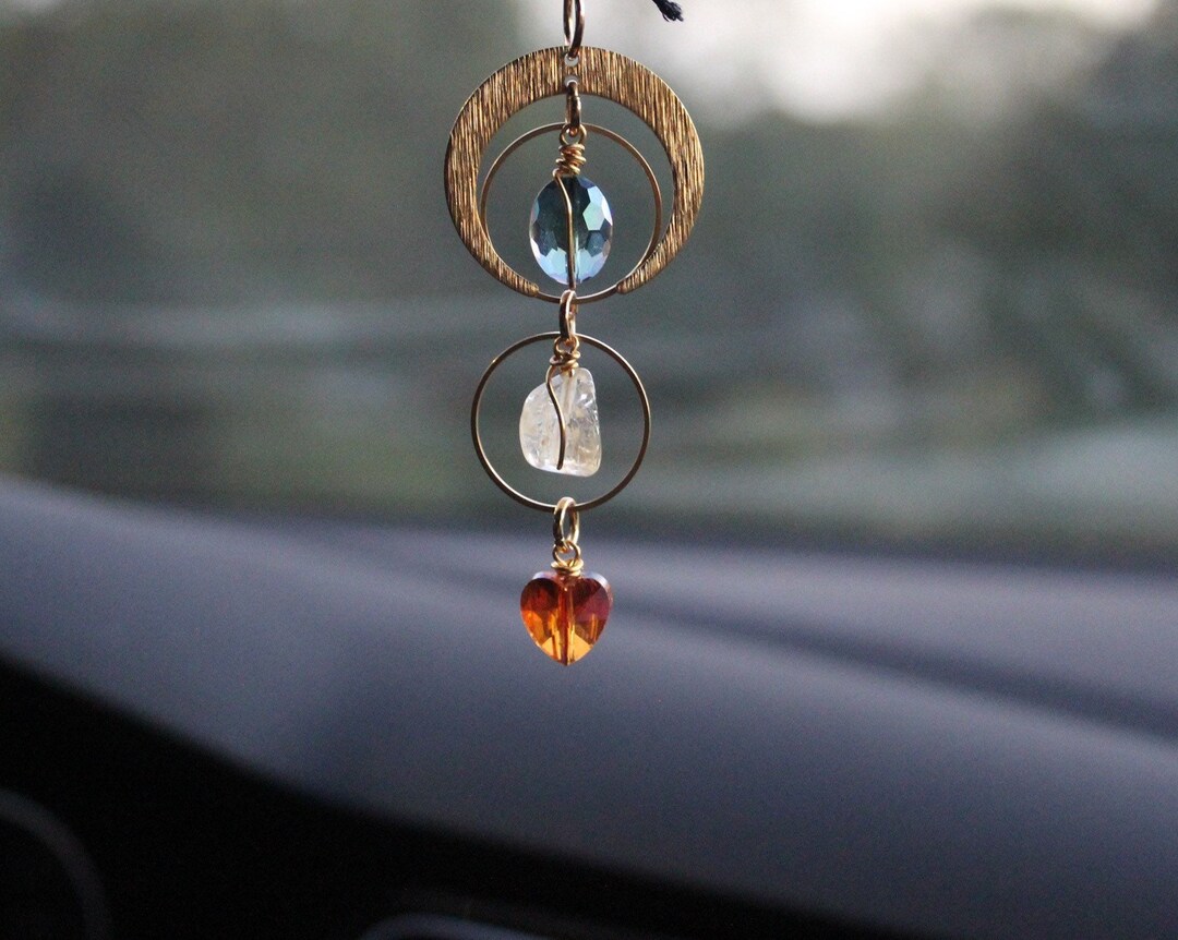 Car Crystal Suncatcher Car Charm Celestial Car Hanger Protection Car