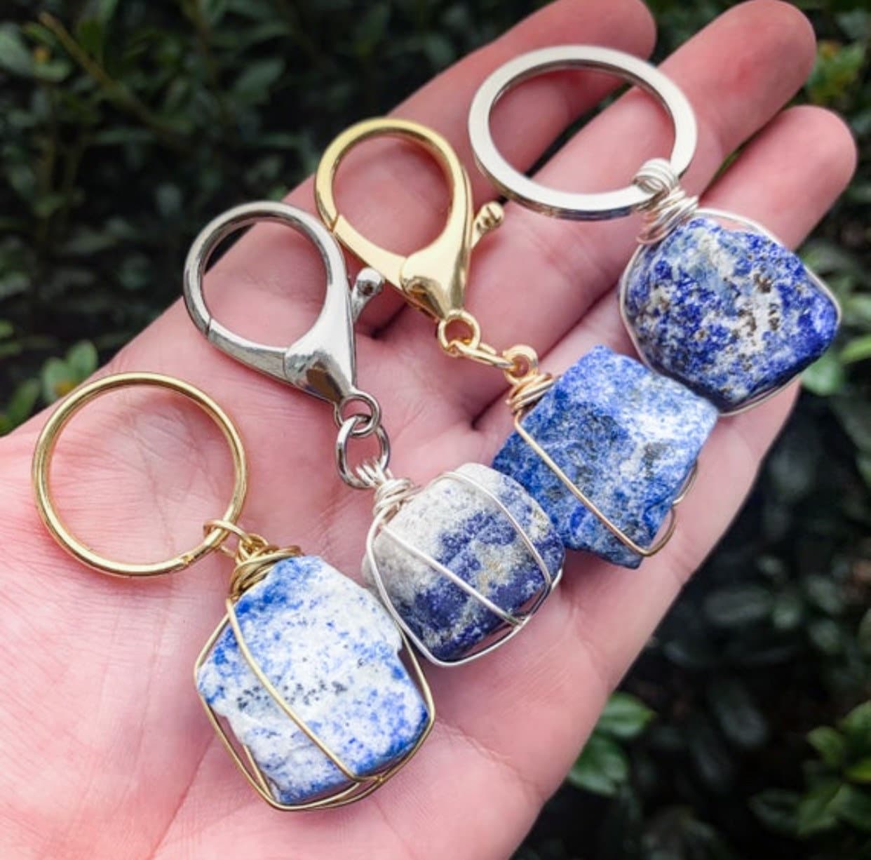 Lapis Lazuli Keychain Crystal Keychain Gifts for Her Lapis Etsy