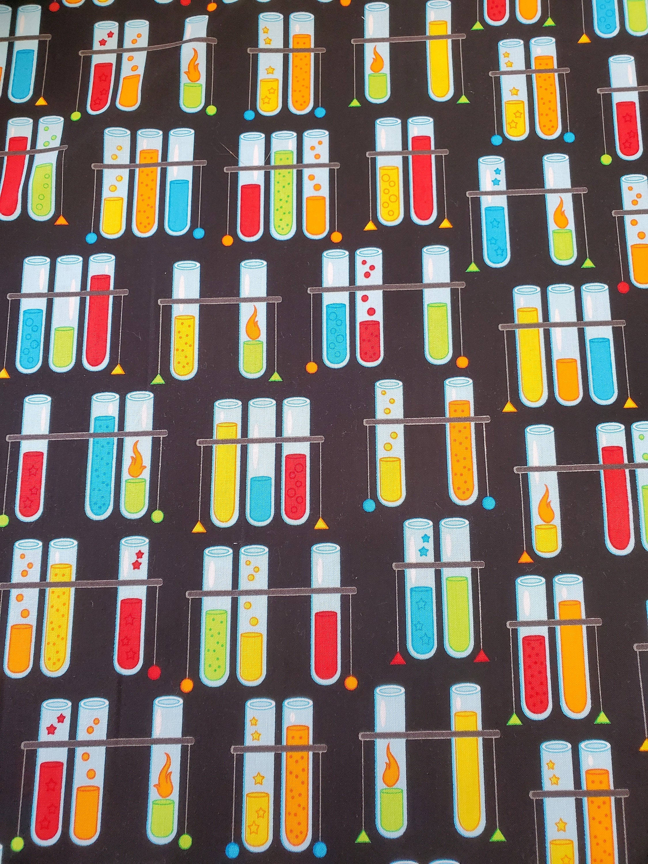 Science Fair Black Fabric by Robert Kaufman Etsy