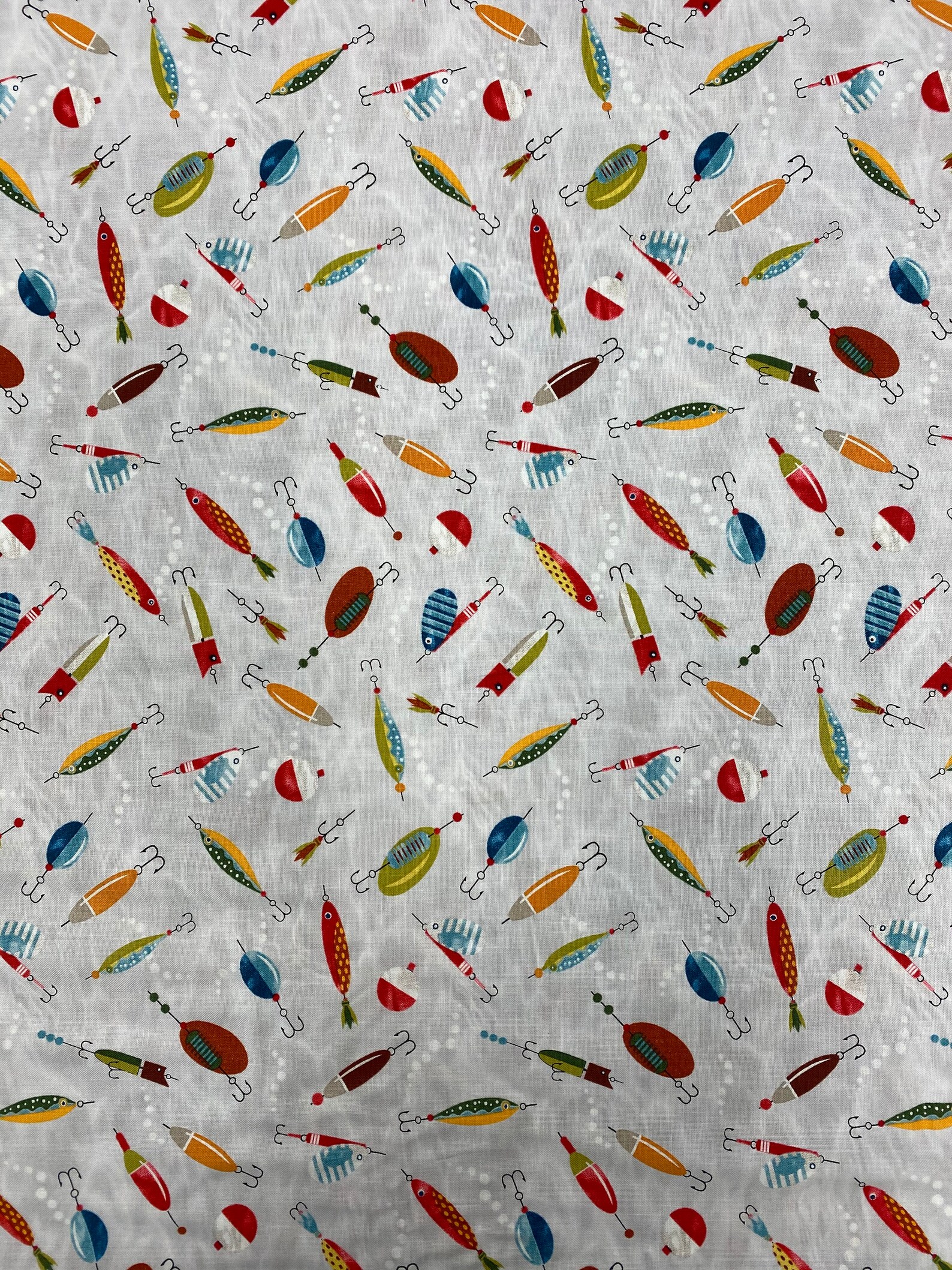 Lake Life Fishing Hooks Fabric by Wilmington Prints Etsy