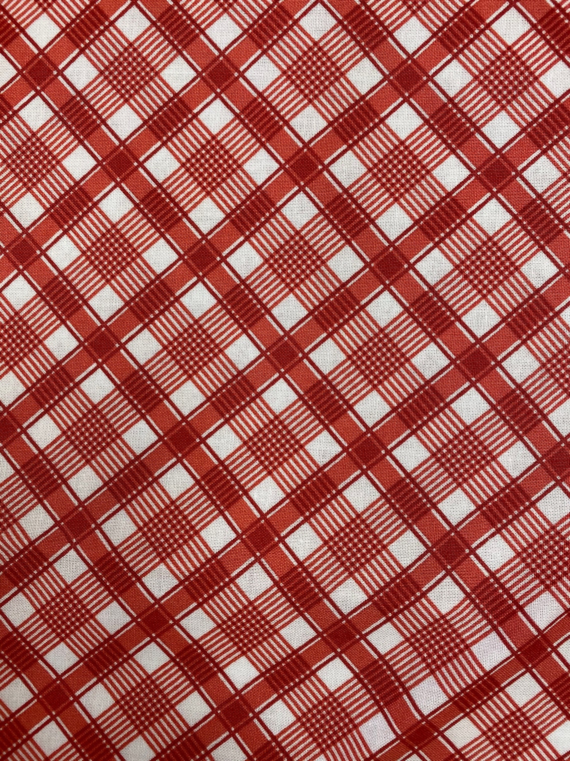 Red Gingham Fabric by Windham Fabrics Etsy