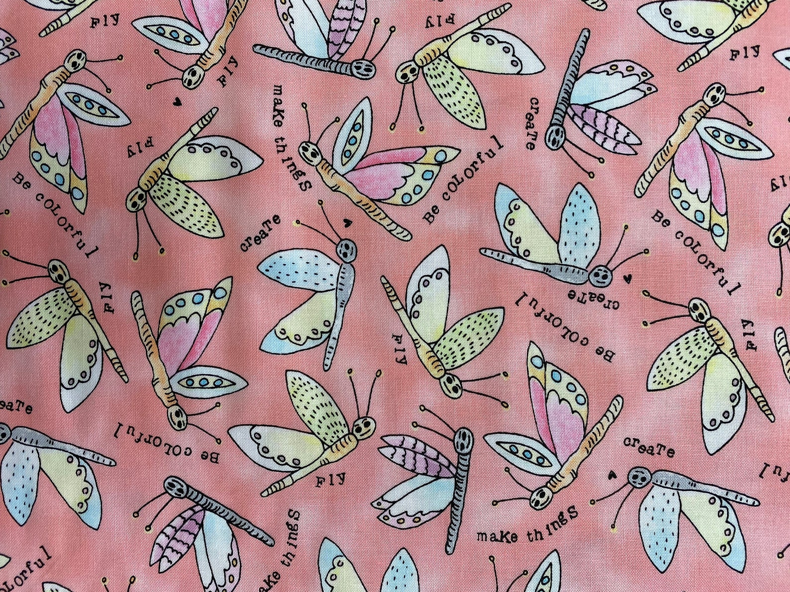 Pink Dragonfly Fabric by Windham Fabrics Etsy