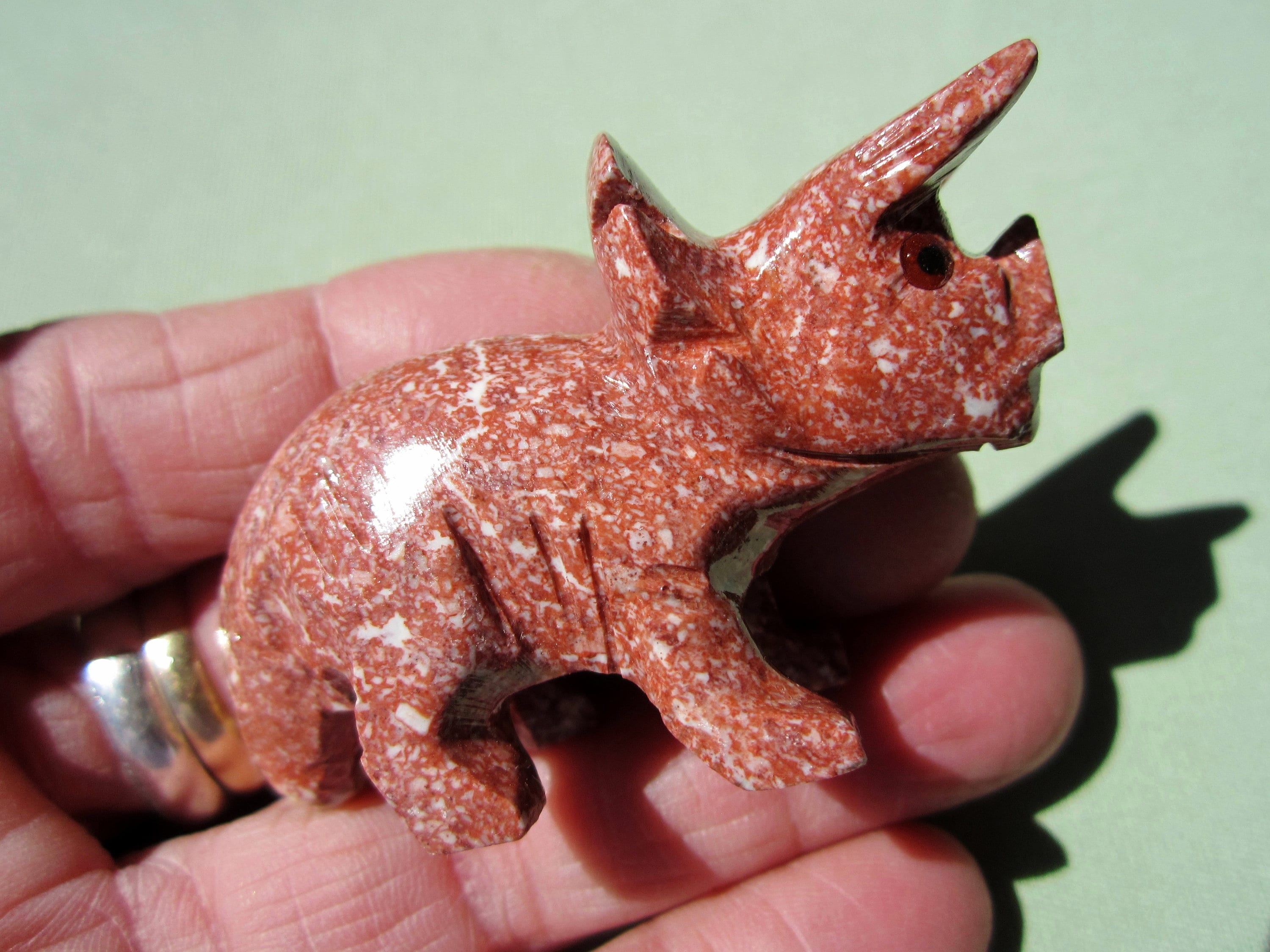 SOAPSTONE DINOSAUR Polished Carved Animal 46g