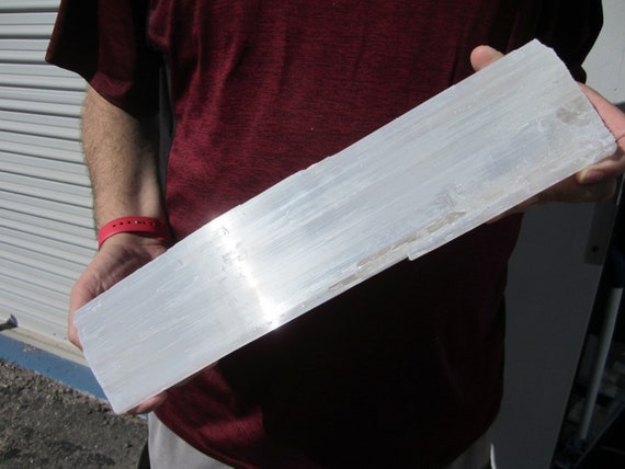 SELENITE LOG Premium Rough Morocco 4 1/2 lbs