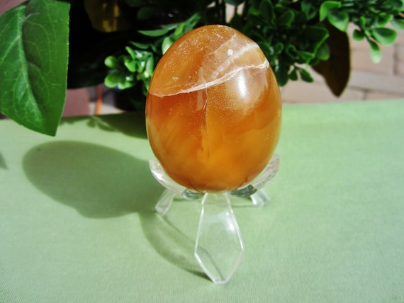 ARAGONITE EGG with Acrylic Stand Morocco 162g