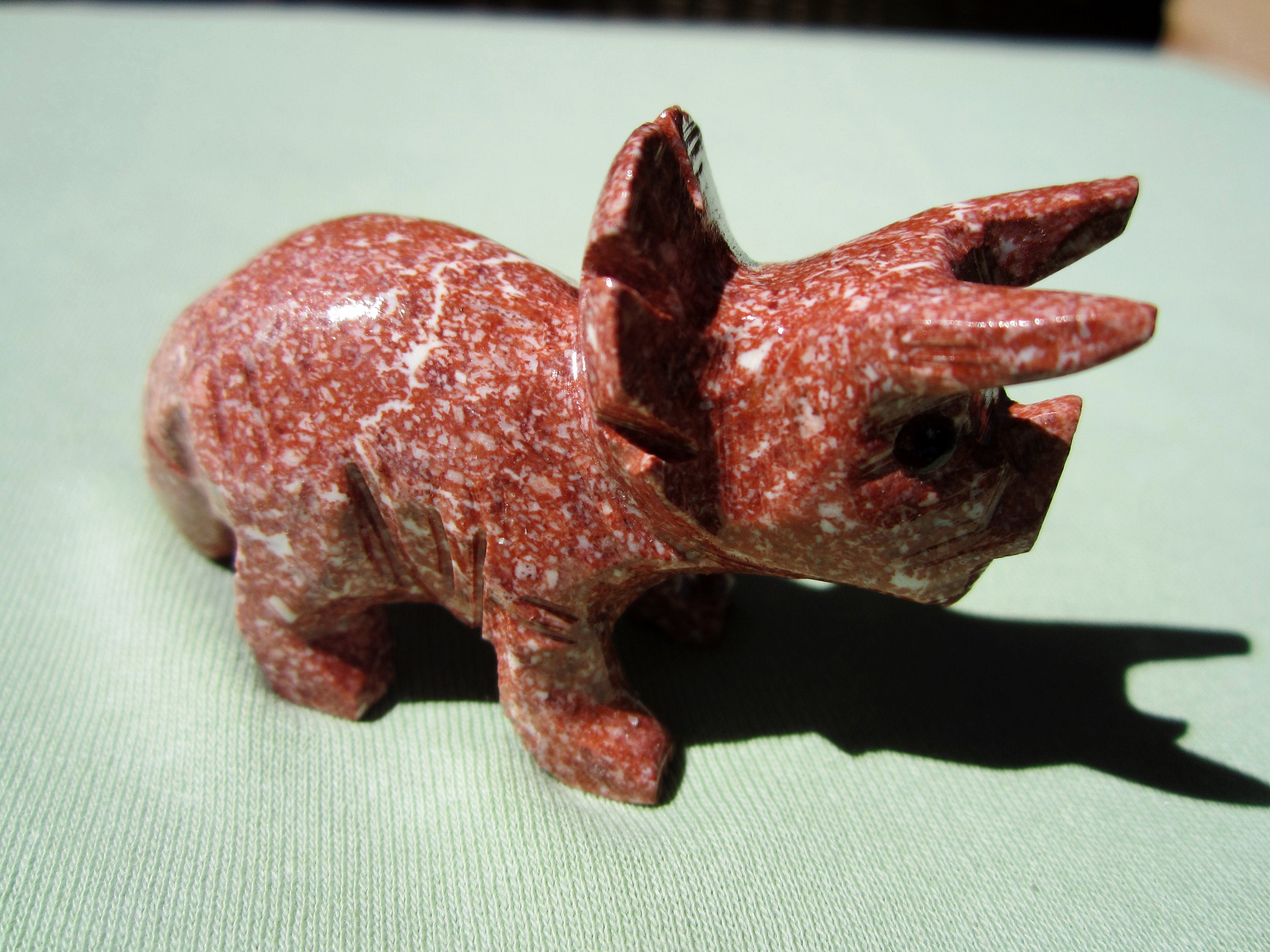 SOAPSTONE DINOSAUR Polished Carved Animal 46g