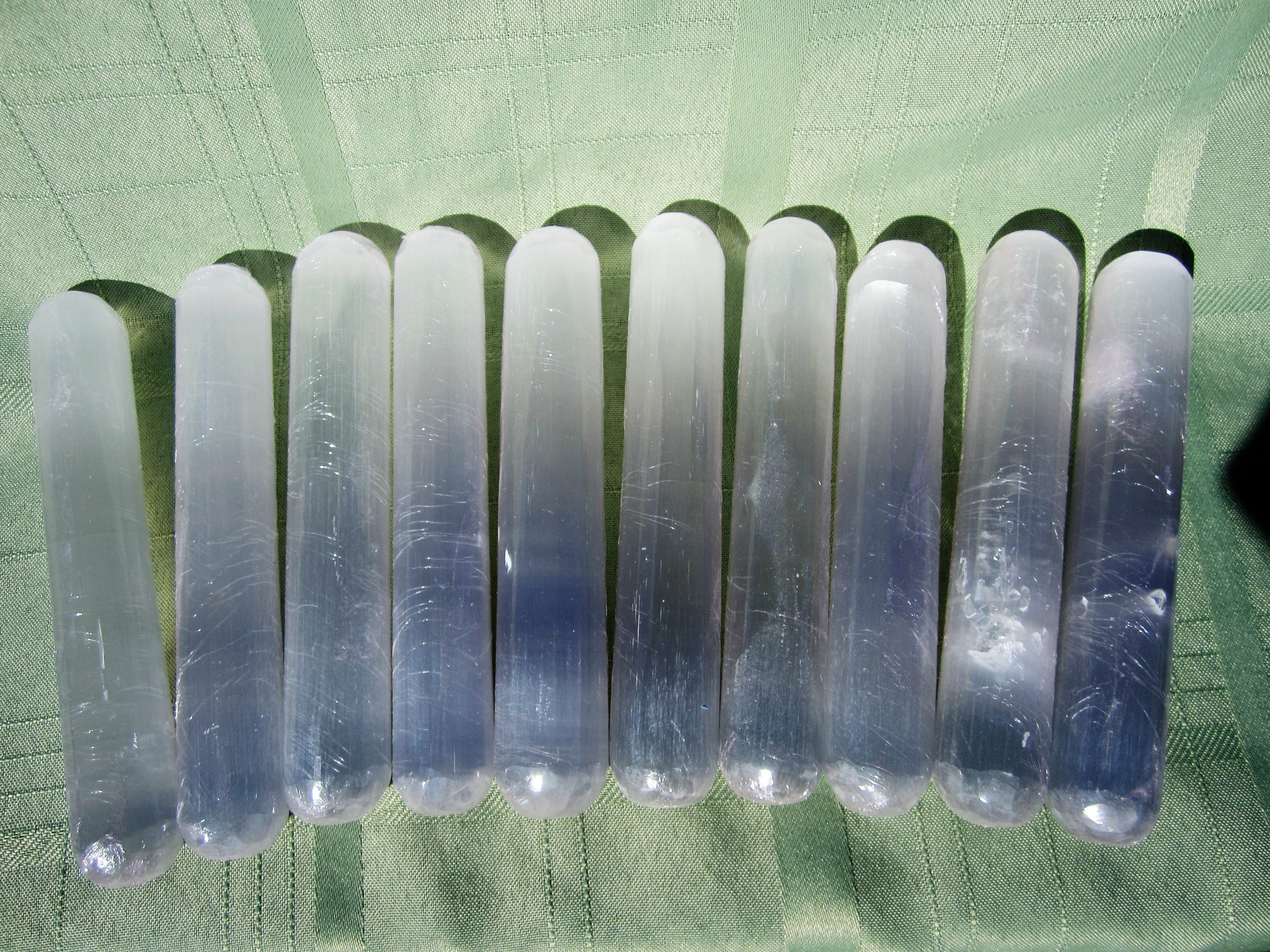 SELENITE MASSAGE WAND Lot of 10 Large Thick Polished 6 in. Wholesale