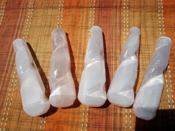 SELENITE WAND Lot of (5) 4" in. Premium Polished Morocco 394g