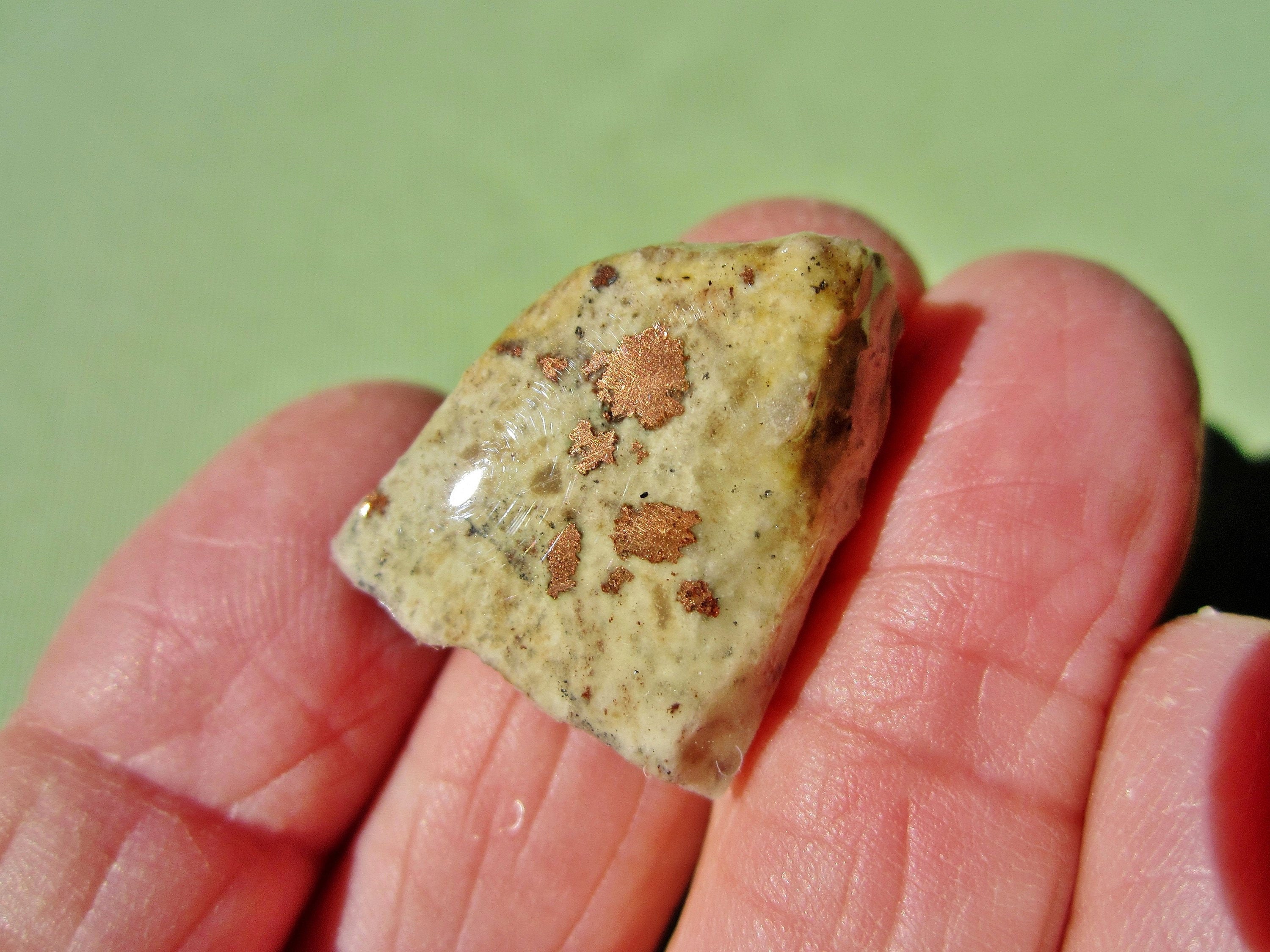 Polished / Lacquered NATIVE COPPER ORE Slab Michigan 6g