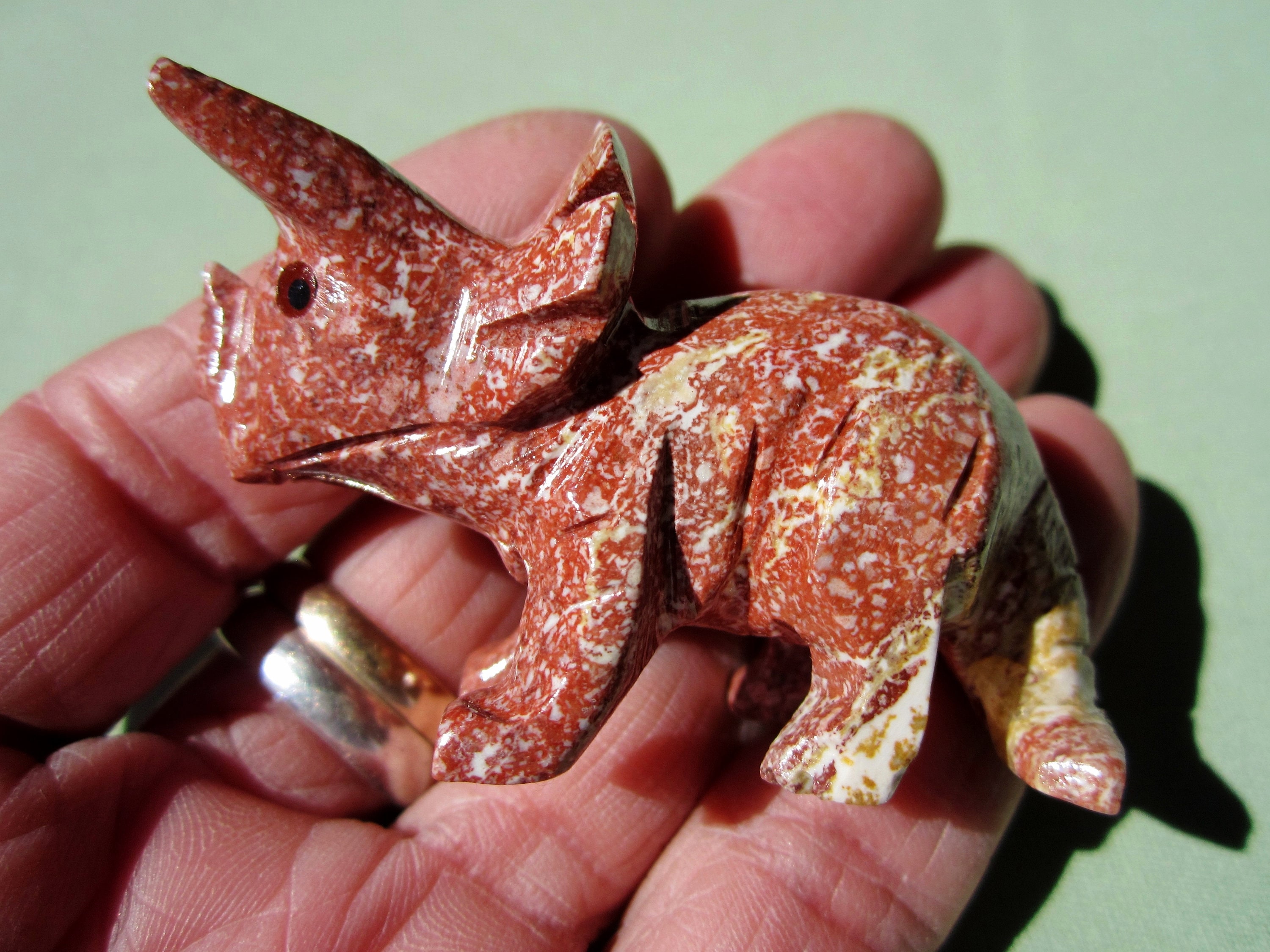 SOAPSTONE DINOSAUR Polished Carved Animal 46g