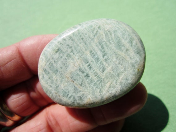 AMAZONITE Polished Palm Stone Pocket Touch Worry Madagascar 36g