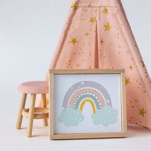 Modern Miniature Pastel Rainbow Art Print