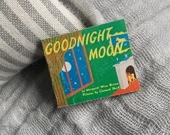 Goodnight Moon, Handmade Miniature Book, Dollhouse Book, Dollhouse Accessories