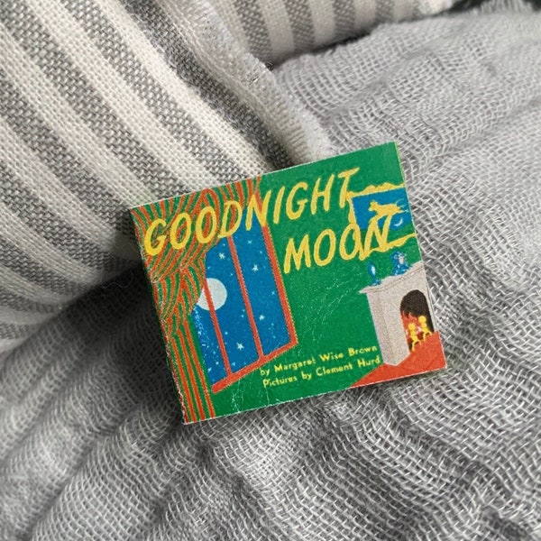 Gute Nacht Mond, handgemachtes Miniatur Buch, Puppenhaus Buch, Puppenhaus Accessoires