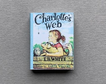 Miniature Book, Dollhouse Book, Doll House Accessory, Miniature Charlotte&#39;s Web