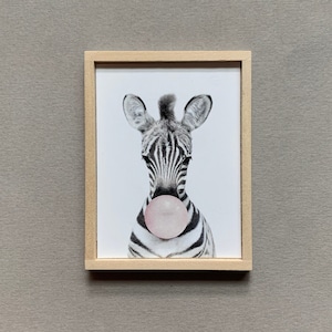 Modern Dollhouse Art, Zebra Portrait