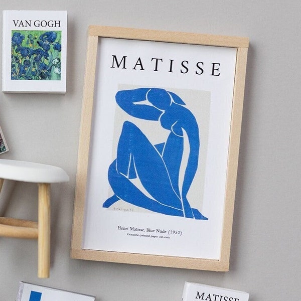 Miniature Matisse Artwork, Dollhouse Artwork, Doll House Frame