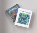 Miniature Art Books, Vincent Van Gogh and Claude Monet Books