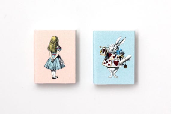 Alice In Wonderland Miniature Book Set by MyTinyNestMiniatures
