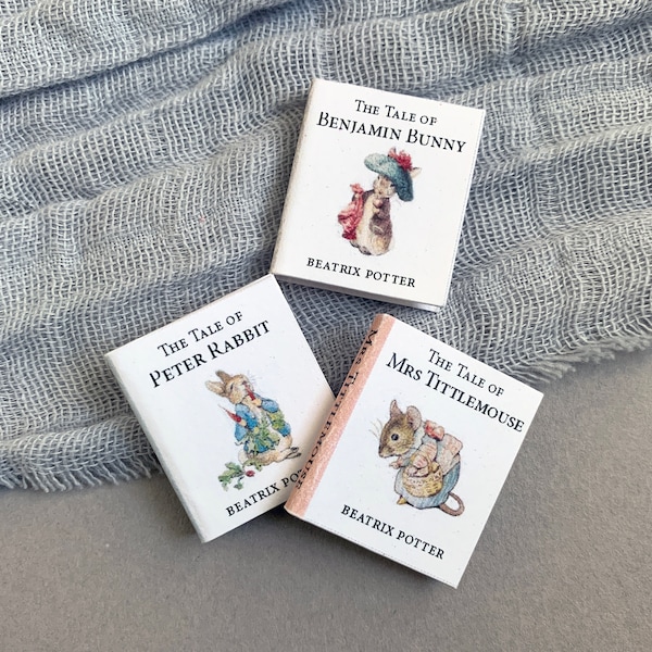 Dollhouse Miniature Children's Book Set
